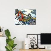Orca unter der Göttin Poster (Heimbüro)