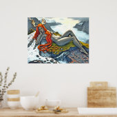 Orca unter der Göttin Poster (Küche)