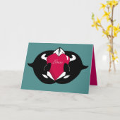 Orca Valentinstag Card Karte (Gelbe Blume)
