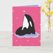 Orca Valentinstag Karte (Gelbe Blume)