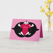 Orca Valentinstag Karte (Gelbe Blume)