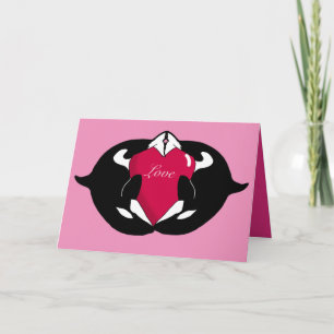 Orca Valentinstag Karte