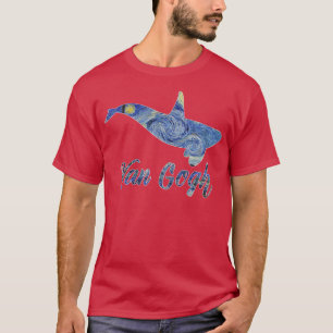 Orca Van Gogh Starry Night Art Van Gogh Gemälde W T-Shirt