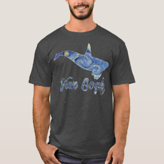 Orca Van Gogh Starry Night Art Van Gogh Gemälde W T-Shirt