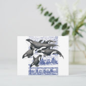 Orca Vintage Map II Postkarte (Stehend Vorderseite)