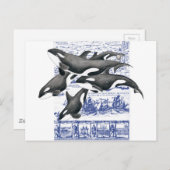 Orca Vintage Map II Postkarte (Vorne/Hinten)