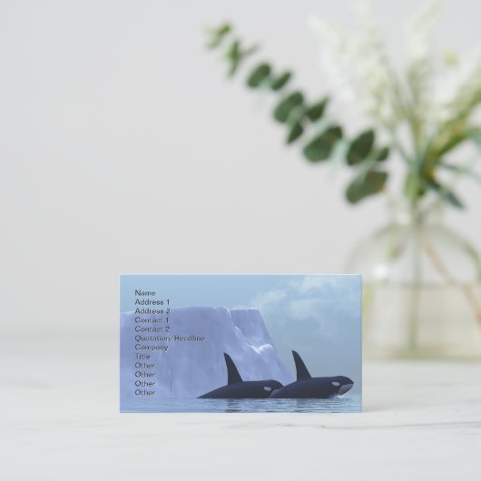 Orca Visitenkarte (Stehend Vorderseite)