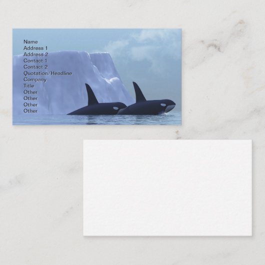Orca Visitenkarte (Vorne/Hinten)
