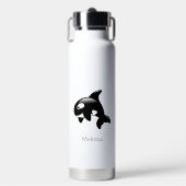 Orca-Wal benutzerdefinierter Name Trinkflasche (Vorderseite)