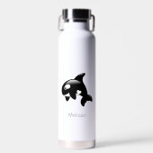 Orca-Wal benutzerdefinierter Name Trinkflasche (Vorne)