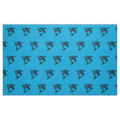 Orca-Wal Blau-Muster-Stoff Stoff (Fat Quarter (45,7 x 55,9 cm))
