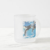 Orca-Wal-Glaskaffee-Tasse Mattglastasse (VorderseiteRechts)