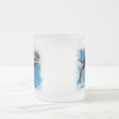 Orca-Wal-Glaskaffee-Tasse Mattglastasse (Mittel)