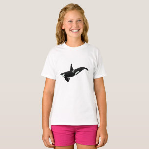 Orca Wal Illustration - Hintergrundfarbe auswähle T-Shirt