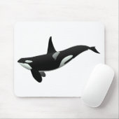 Orca Wal Illustration - Hintergrundfarbe auswählen Mousepad (Mit Mouse)