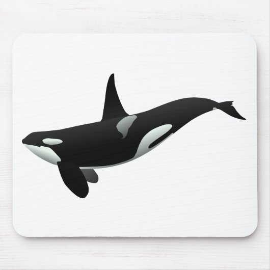 Orca Wal Illustration - Hintergrundfarbe auswählen Mousepad (Vorne)