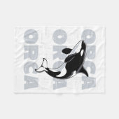 Orca Wal Oceanus Tierliebhaber ORCA Fleecedecke (Vorderseite (Horizontal))