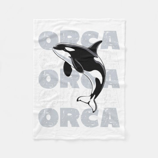 Orca Wal Oceanus Tierliebhaber ORCA Fleecedecke (Vorderseite)