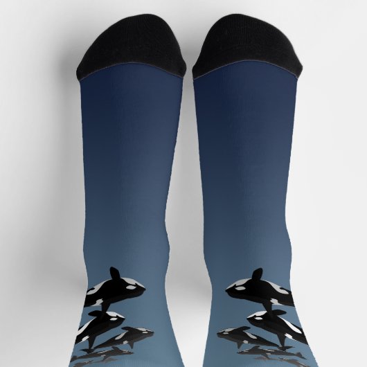 Orca-Wal-Socken Wal-Kunst-Socken - Anpassen Socken (Oben)