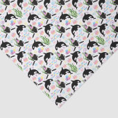 Orca-Wal-Taschentücher Seidenpapier (Detail)