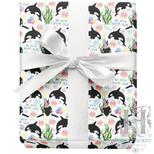 Orca-Wal-Verpackungspapier Geschenkpapier