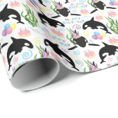 Orca-Wal-Verpackungspapier Geschenkpapier (Rolleneckpunkt)