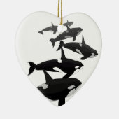 Orca-Wal-Verzierungs-personalisierte Keramik Ornament (Rechts)