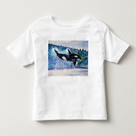 Orca-Wal Watercolor T - Shirt (Vorderseite)