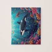 Orca-Walkorallenriff Unterwasser-Kunst Puzzle (Vertikal)