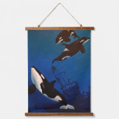 Orca Wandteppich Mit Holzrahmen (Vorderseite)