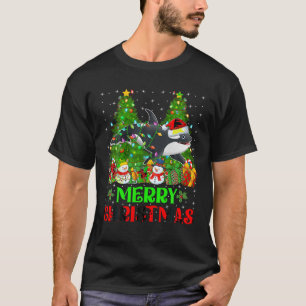 Orca Weihnachtsbaum Lichter Matching Family Santa  T-Shirt