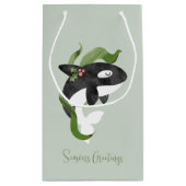 Orca Weihnachtskarte Kleine Geschenktüte (Rückseite)
