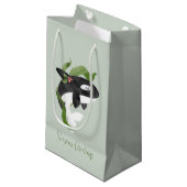 Orca Weihnachtskarte Kleine Geschenktüte (Vorderseite Schrägansicht)