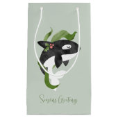 Orca Weihnachtskarte Kleine Geschenktüte (Vorderseite)