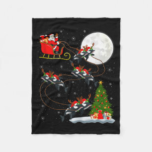 Orca Weihnachtsmann Schlitten Fliegendes Lustiges Fleecedecke