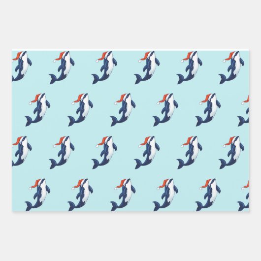 Orca Weihnachtspapier Geschenkpapier Set (Vorderseite 2)
