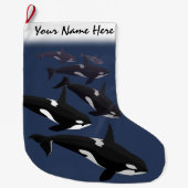 Orca-WeihnachtsStrumpf-personalisierter Mörder-Wal Großer Weihnachtsstrumpf (Vorderseite)