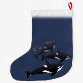 Orca-WeihnachtsStrumpf-personalisierter Mörder-Wal Großer Weihnachtsstrumpf (Rückseite)