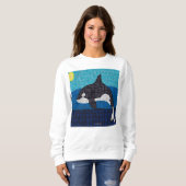 Orca (weiß) - Damen-Sweatshirt Sweatshirt (Vorne ganz)