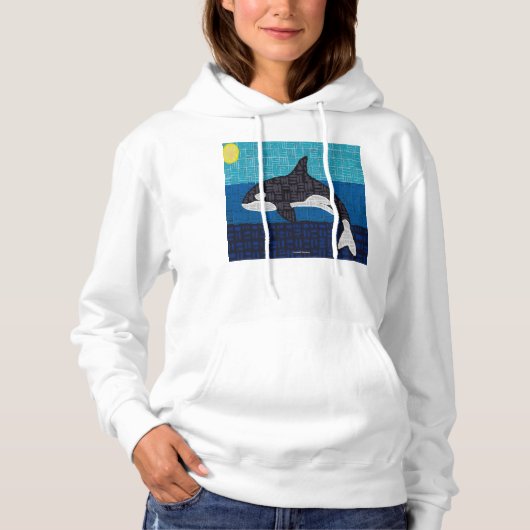 Orca (weiß) - Kapuzenpullover für Damen Hoodie (Vorderseite)