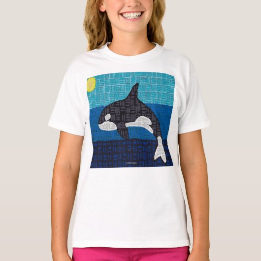 Orca (weiß) - Mädchen Basic T-Shirt (Vorderseite)
