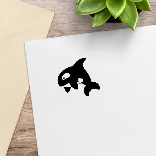 Orca Whale 2 Gummistempel