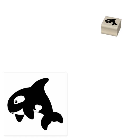 Orca Whale 2 Gummistempel (Stempel)