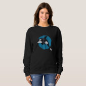 Orca Whale Aquatic Animals Environmentalist Whales Sweatshirt (Vorne ganz)