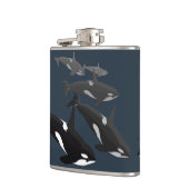 Orca Whale Art Flasche Bellinzona Flachmann (Links)
