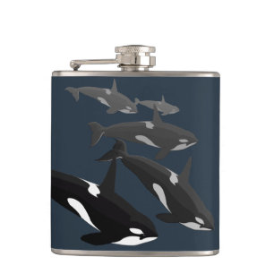 Orca Whale Art Flasche Bellinzona Flachmann