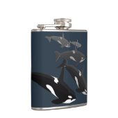 Orca Whale Art Flasche Bellinzona Flachmann (Rechts)