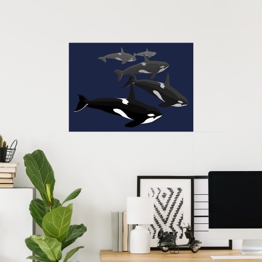 Orca Whale Art Poster Killer Whale Art Prints Gesc (Heimbüro)