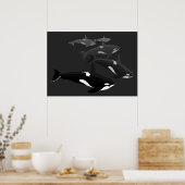 Orca Whale Art Poster Killer Whale Printed Canvas (Küche)