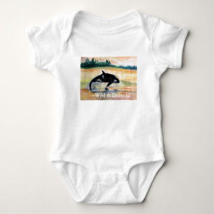 Orca Whale Baby Jersey Bodysuit Strampler